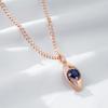Kienl Classic Snail Chain  Rose Gold Color Pendant Necklace Women Blue Natural Zircon Accessories High Quality Daily Jewelry