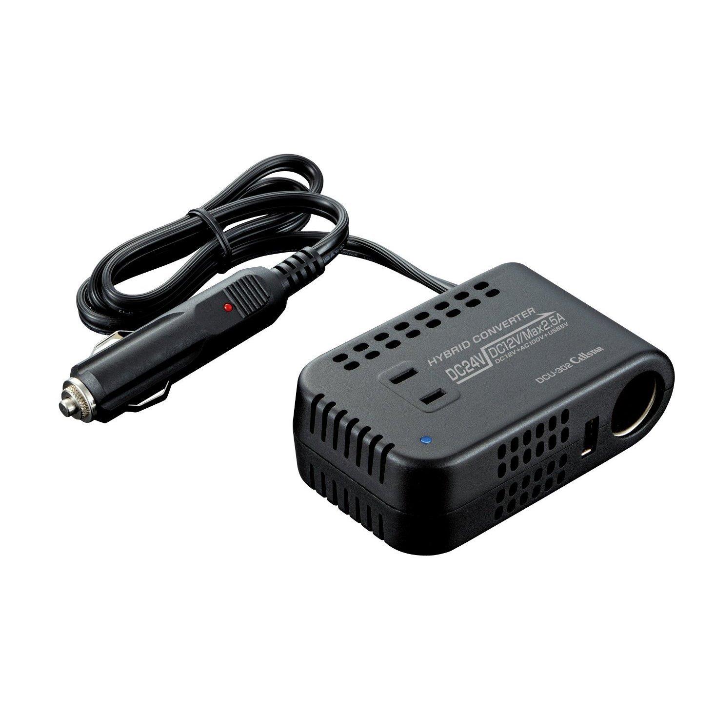 

CELLSTAR Hybrid Converter 3WAY Output for 24V Vehicles CELLSTAR DCU-302