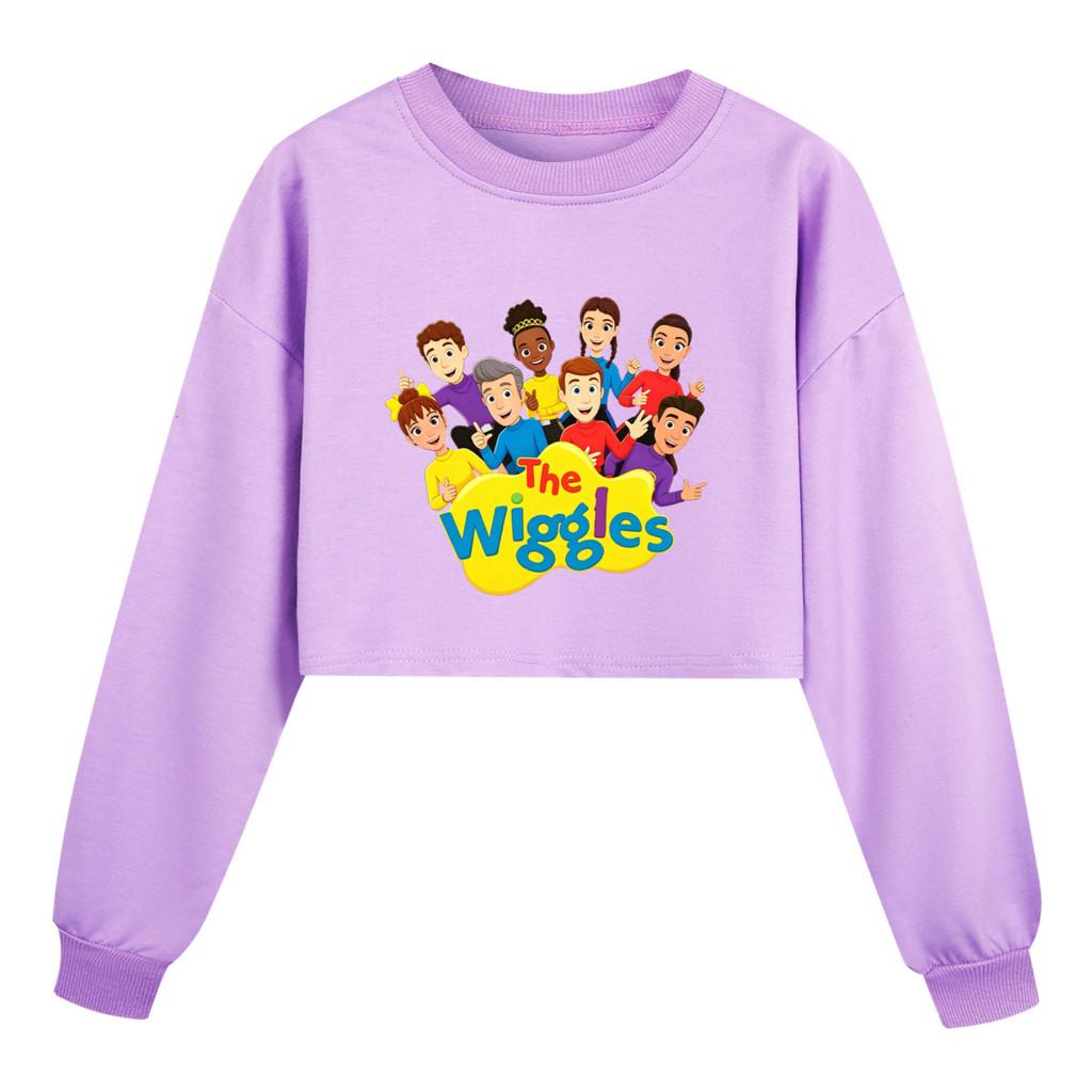 5746 Kids Girls The Wiggles Printed Fashion Outdoor Long Sleeves Sweatshirt 110cm фиолетовый