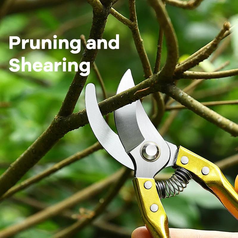 Garden Pruning Shears Stainless Steel Pruning Tools Garden Tools Scissors Cutter Fruit Picking Weed Home Potted Branches Pruner