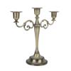 Metal Candle Holder 3 Arms High Gloss Retro Exquisite Candlestick Holder for Dining Tables Wedding