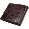 Wallet for Men In Horizontal Format Made of Genuine Leather with Crocodile Effect CANPELLINI 21770 Brown