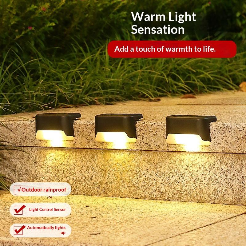 1/4 Pcs Led Solar Deck Light Outdoor Ip44 Waterproof Solar Power Garden Lamps For Railing Stairs Step Fence Yard Patio Pathway