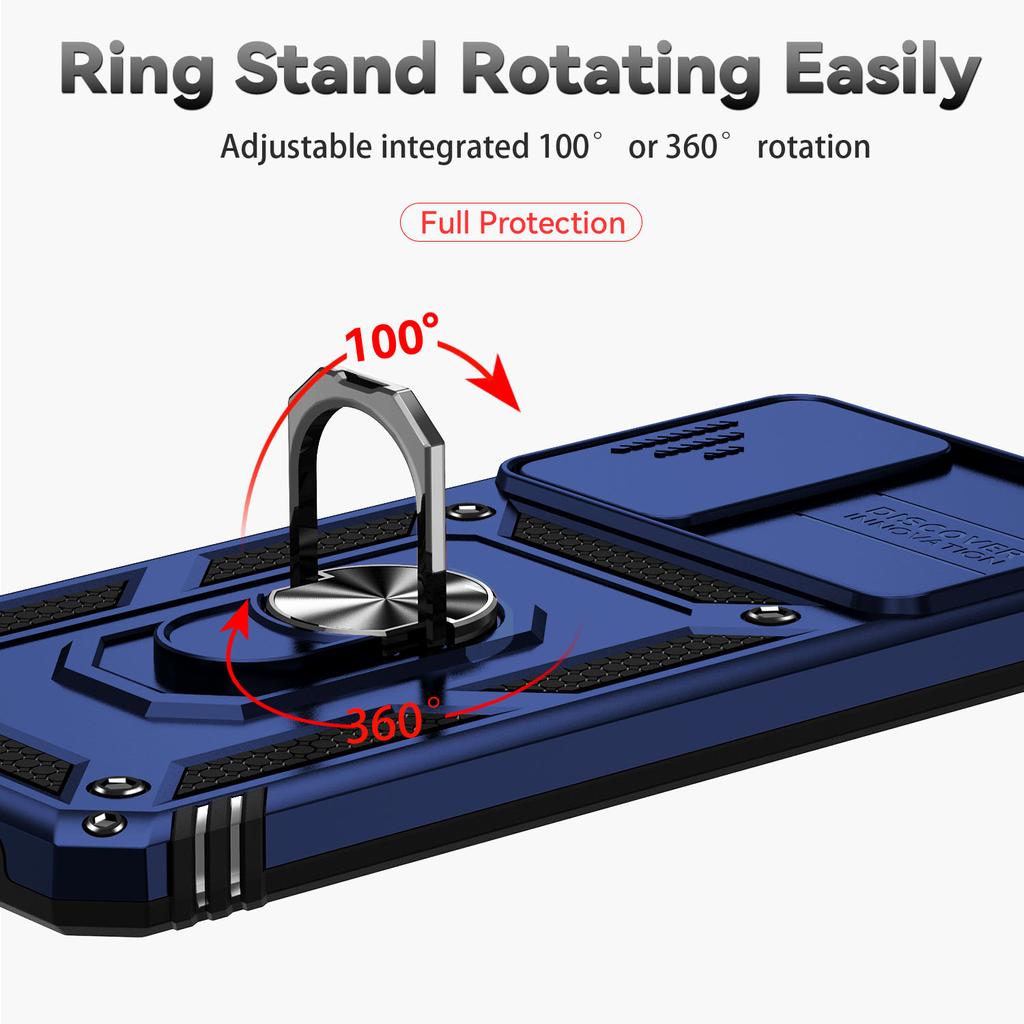 For Moto Edge 2022 Case Ring Stand Sliding Cover Camera Protection Case For Motorola Moto Edge Gen 3 Gen3 Funda Moto Edge 2022