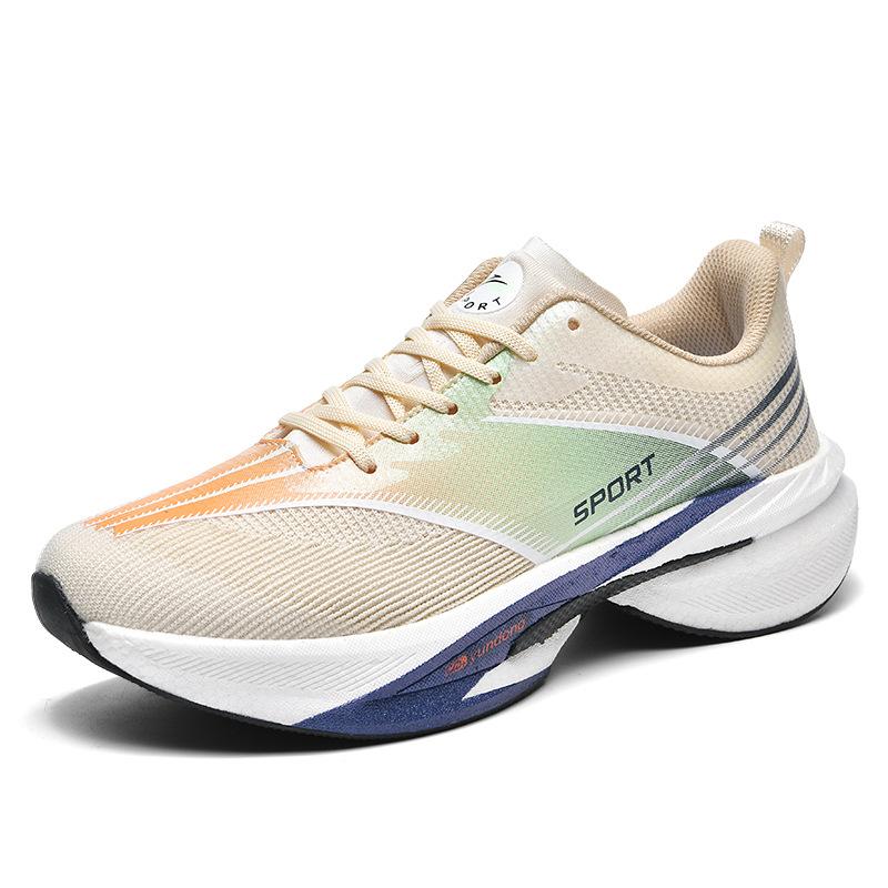 New Sports Shoes, Carbon Board Running Shoes for Primary and Secondary School Students, Shock-absorbing and Breathable Mesh Shoes, Men's Couple Shoes