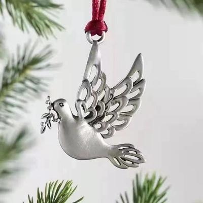 Double-Sided Metal Snowman Pendant Gnomes Santa Claus Solid Pewter Christmas Tree Ornament Decorative Snowflake