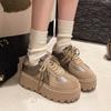 Fashion Aphixta Women Casual Sneaker Boots Shoes Woman Lace Up Platform Height Increasing Modern Boot Chunky Sole Khaki Ankle Boots