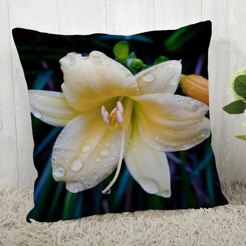 Home Decor Floral Printed Throw Pillow Cover Living Room Sofa Cushion Cover Bedroom Room Decorative Pillow Cover 45x45cm
