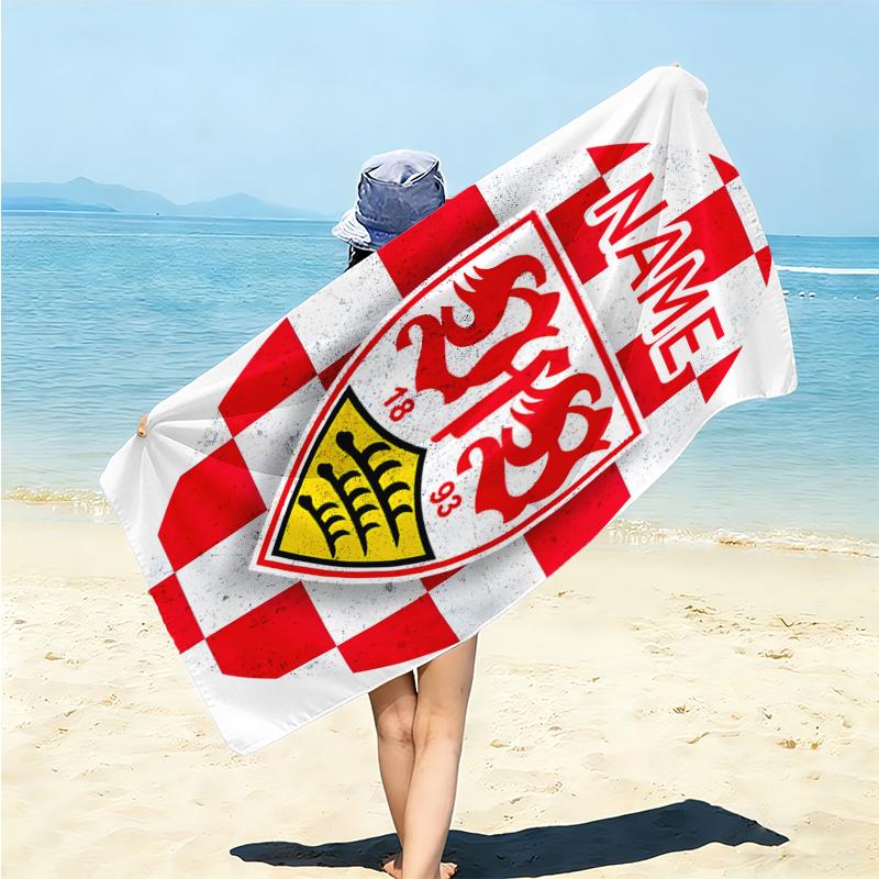 Personalized Getafe FC Crest Beach Towel Microfiber Beach Towel Thin Absorbent for Beach Swimming Yoga Bath Sports. 0910136