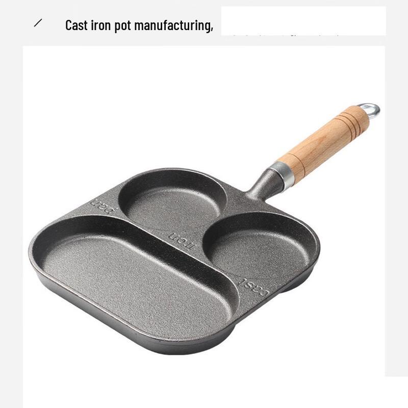 Cast Iron 3-in-1 Breakfast Frying Pan