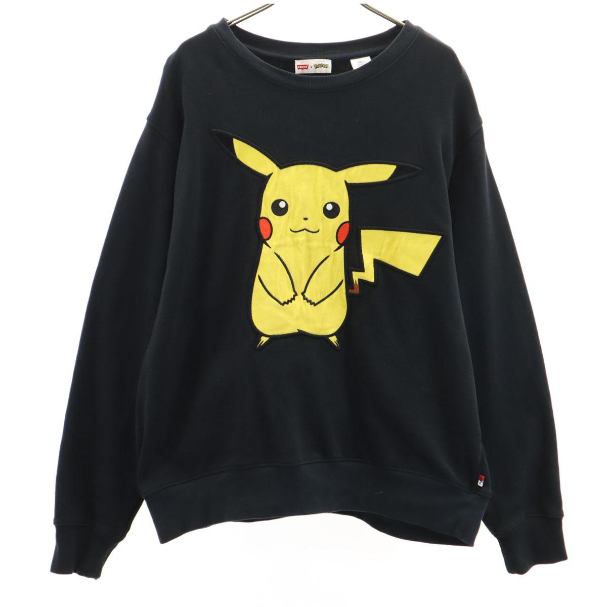 

Levi s Pokémon collaboration Pikachu Long sleeve sweat trainer S black Men s Used