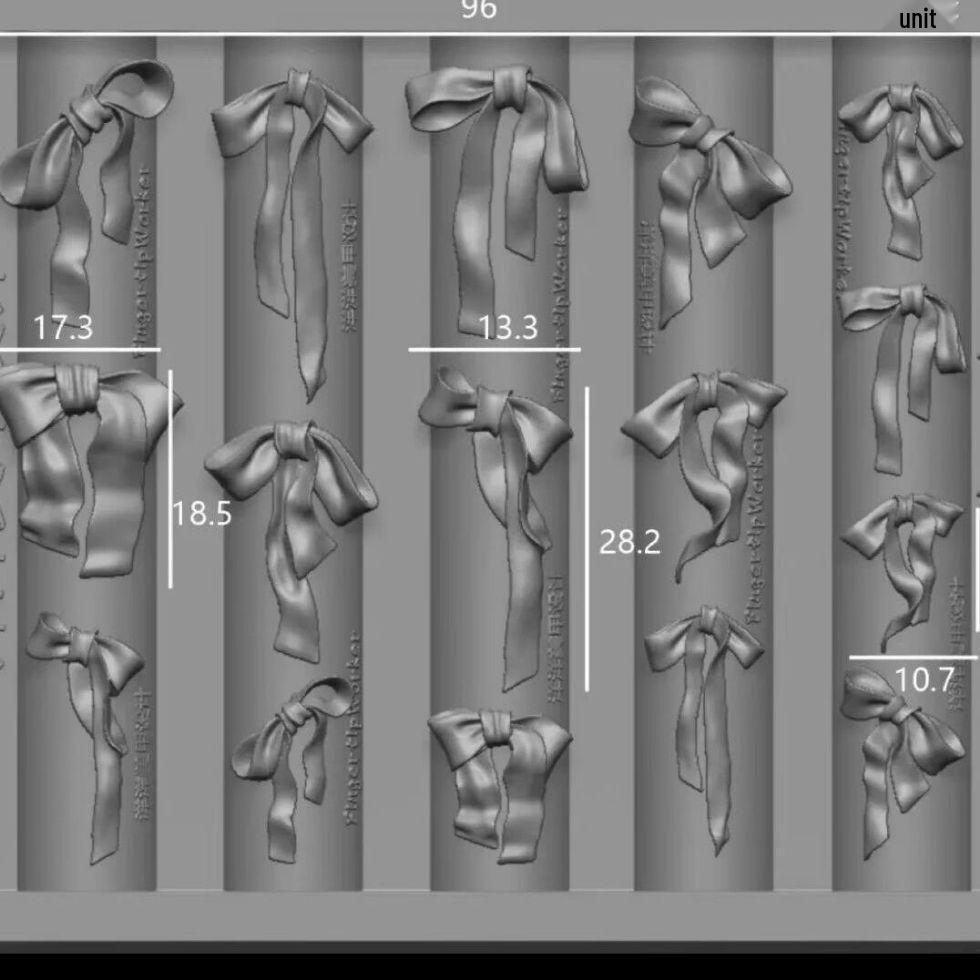 Handgefertigte Seidenband-Schleife Nagelkunst Silikonform – Hohe Transparenz