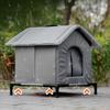 Outdoor Cat House Pet Supplies Portable Elevated Feet Kitty House Feral Cat