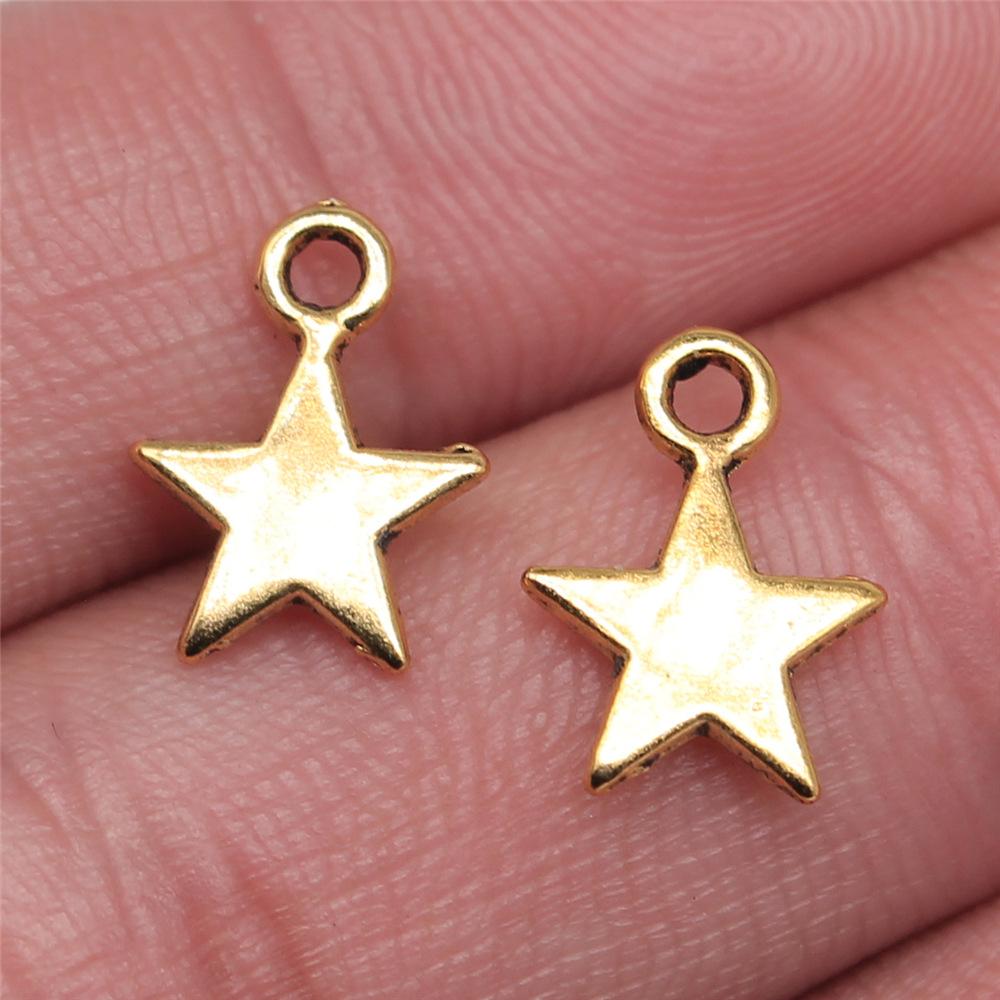 40pcs Charms Star Handmade Pendant Making Fit Vintage Tibetan Silver Color Antique Bronze Plated DIY For Bracelet Necklace