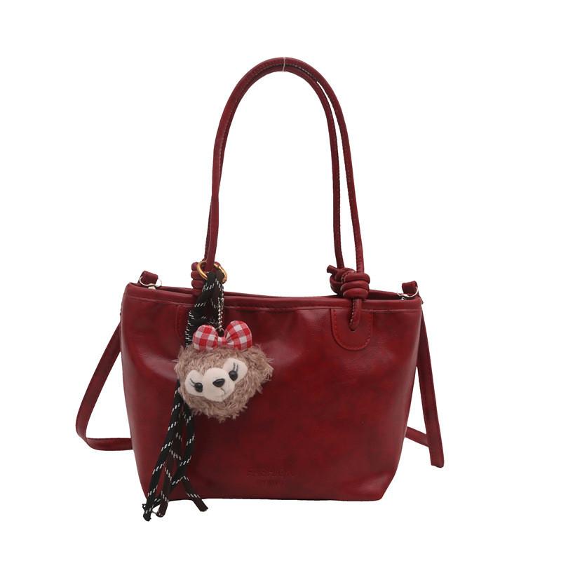 Fashion Bag Crossbody With Letter Embossed Design And Shellie May Pendant