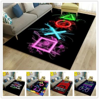 Alfombra de Dibujos Animados para Jugador Mando de Juego para Sala de Estar Antideslizante Salón Sofá Alfombra de Área Grande Dormitorio Sala de Juegos para Niños Felpudo