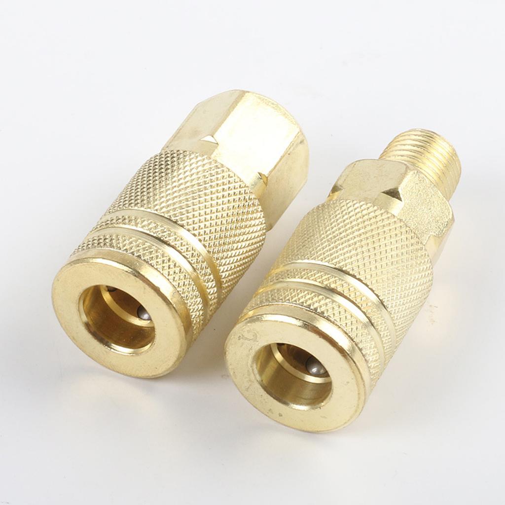 2Pcs Industrial Male Thread Pneumatic Quick Connector for Air Compressor Coupler 1/4 Coupling Connector Accessories
