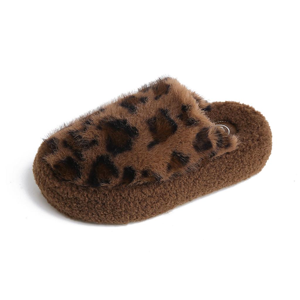 Plus Size Shoes for Women 35-42 Winter Short Plush Warm Slip on  Platform Wedges Comfortable Non-slip House Slippers Women Shoes