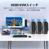 USB 3.0 KVM Switch with 4 HDMI Inputs and 1 Output, Allows 4 PCs to Share One Monitor, Features 4 USB 3.0 Hubs, 4K@60Hz Support, Wireless Keyboard and
