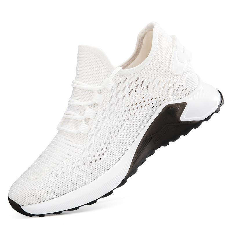 

Sneakers Men Elevator Shoes Height Man Mesh Tall Fashion Sports Plus Size 37-43 43 белый