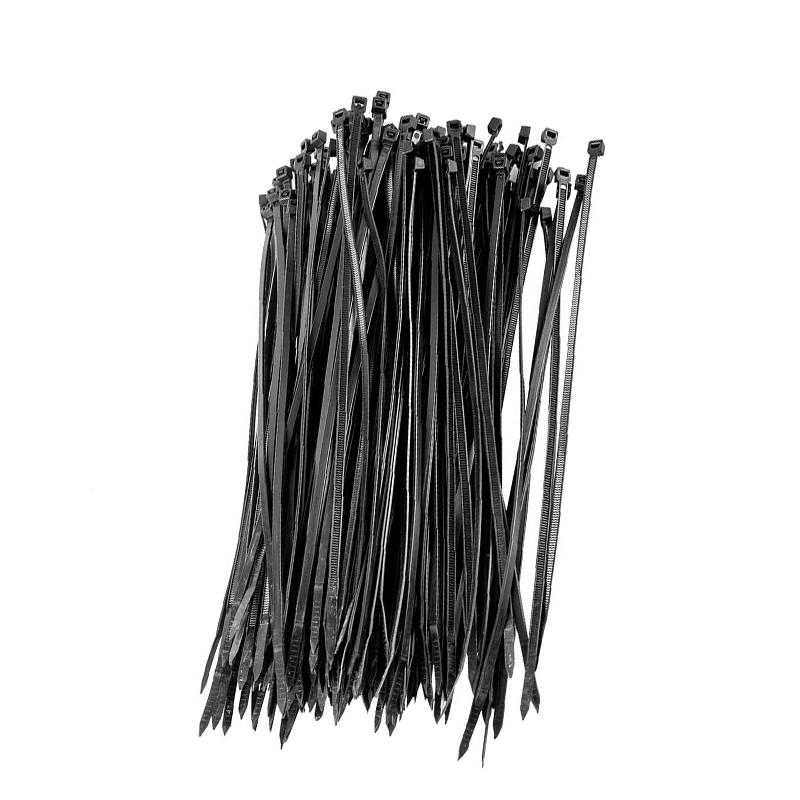 

100-300 шт. Кабельна стяжка Самозатискні нейлонові стяжки Кольоровий органайзер Закріплення кабелю Провід Кабельні стяжки Багаторазові стяжки для дому офісу 100PCS чорний