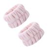 2Pcs Face Wash Wristbands Super Soft Highly Absorbent Elastic Allergy Free Quick Dry Coral Velvet Makeup Wrist Wraps Washing Face Wristbands Home