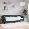 VidaXL Daybed with Mattress Dark Green 90x200 Cm Velvet 3197041