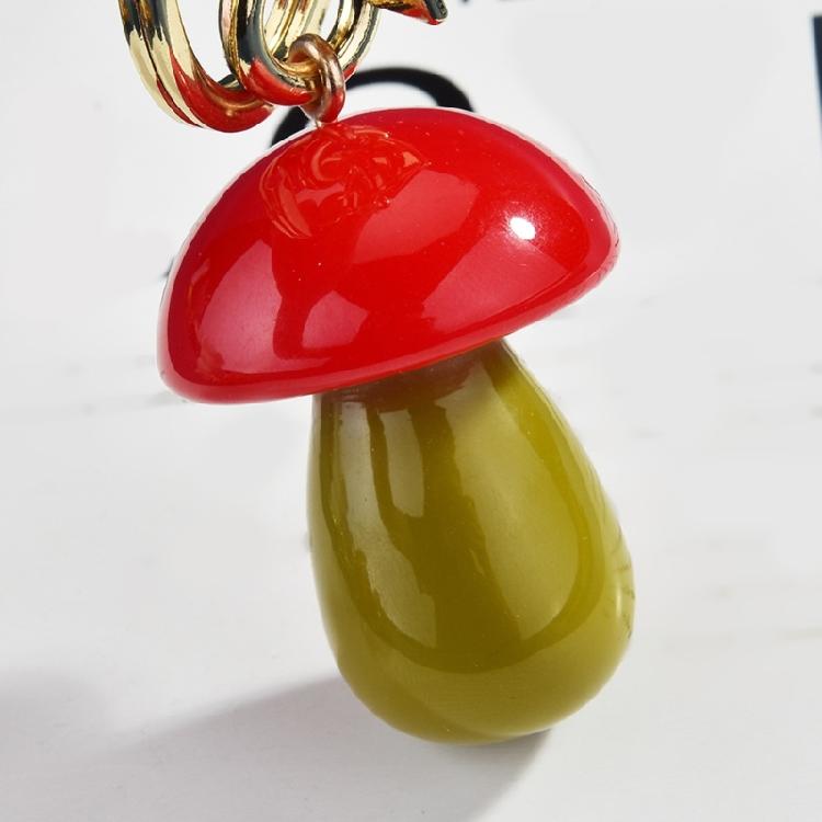 Unique Cartoon Mushroom Pendant Keychain Handmade Keyring Trendy Bag Ornament for Fashion Enthusiasts and Students