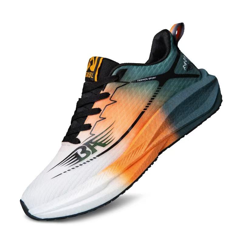 

Сверхлегкие весенние гоночные кроссовки: Мужские и женские дышащие кроссовки с амортизирующей карбоновой пластиной 43 оранжевый/белый