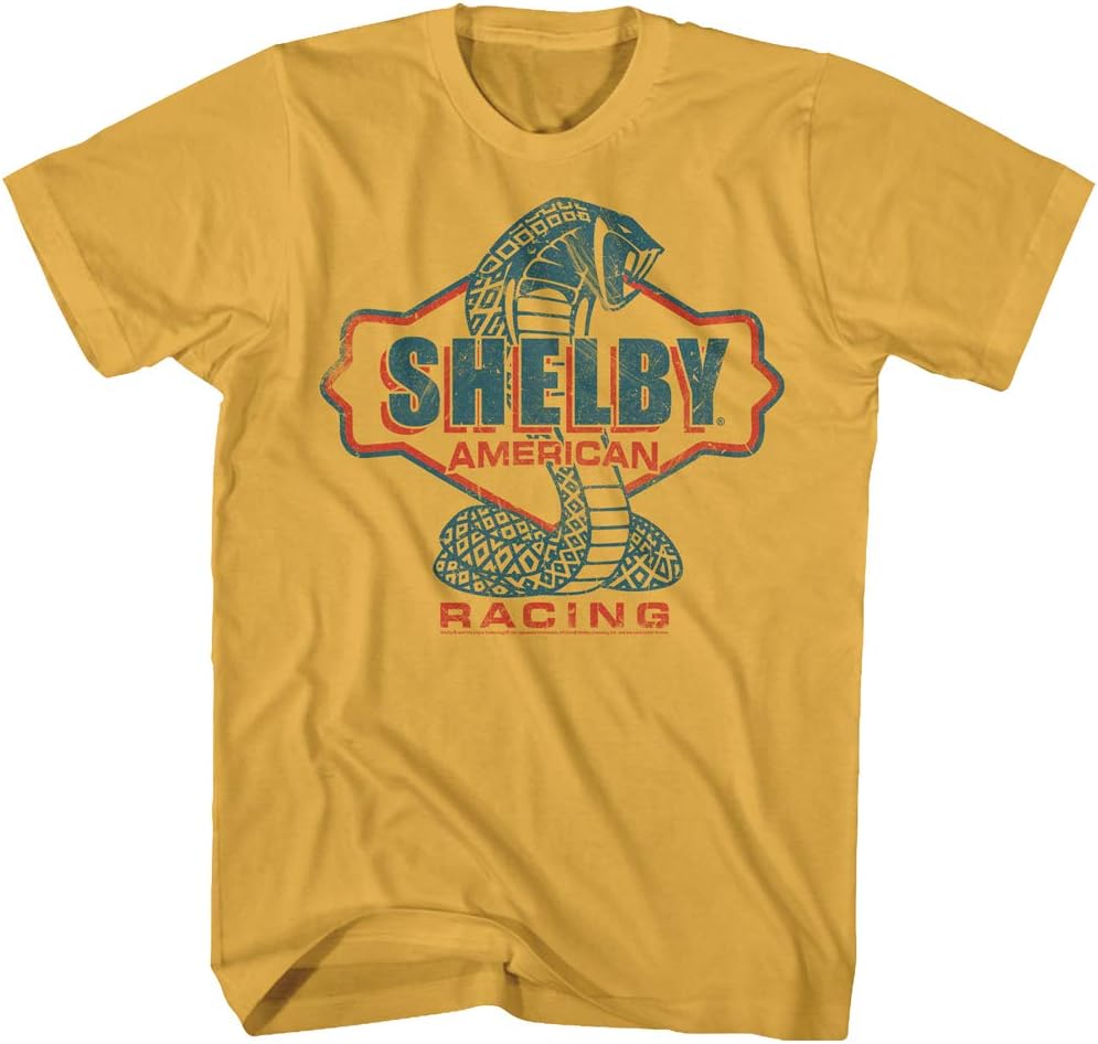 Carroll Shelby Vintage Racing Cobra Snake American Race Car Adult T-Shirt Graphic Tee S