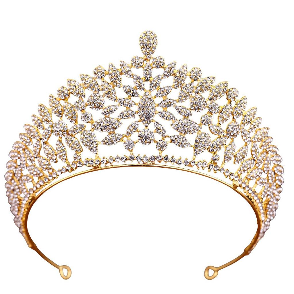 Europeisk och amerikansk kronhuvudbonad Grand Water Diamond Brudklänningskrona Håraccessoar Aftonklänningsstil Halvcirkel Hårkrona Accessoar