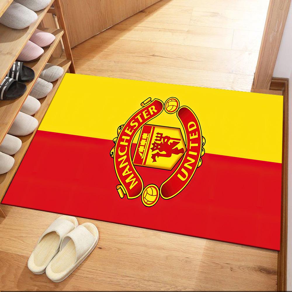 Manchester Logo Square rugs are a great choice for living rooms, bedrooms, home décor, and as gifts.