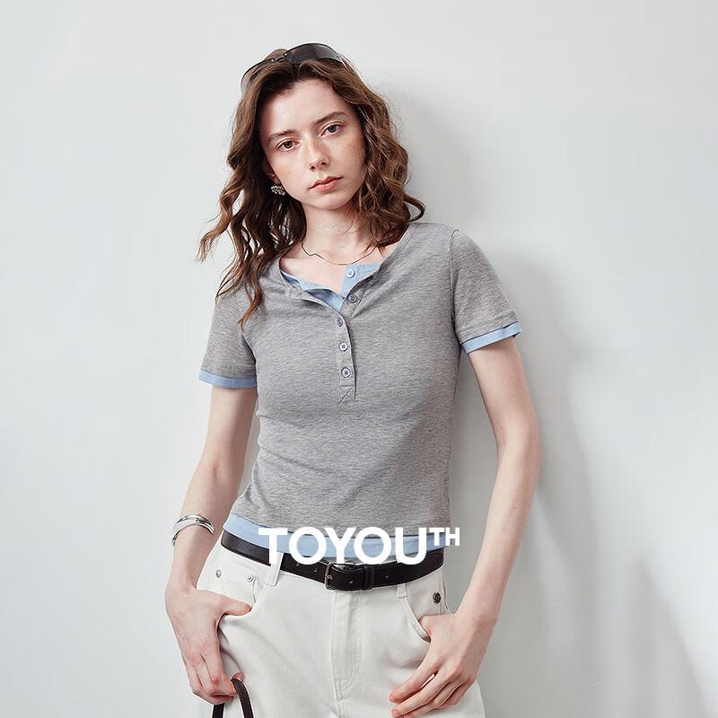 Women s Tencel Wool Blend Patchwork Slim Fit T-Shirt XL