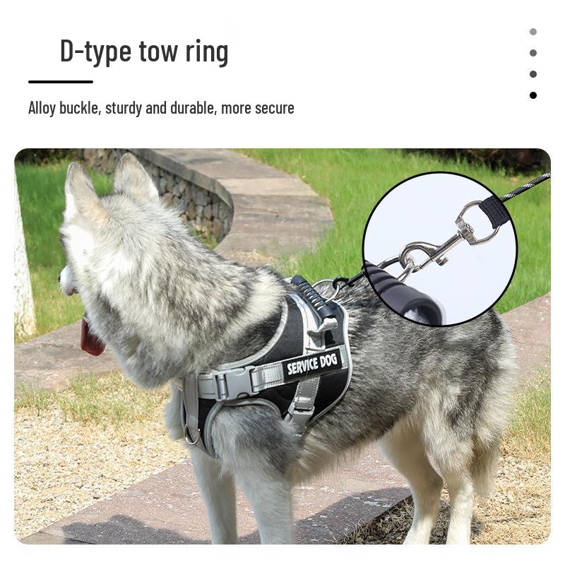 K9 Saddle Style Dog Harness & Leash - Explosion-Proof, Medium/Large Breeds, Border Collie, Golden Retriever