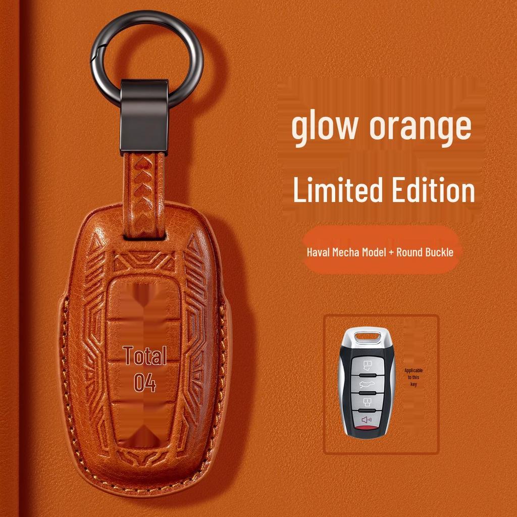 Haval Key Case: Genuine Leather Protective Shell for H6, H6s, H2, M6, H9, Red Rabbit, Big Dog, F7x Models