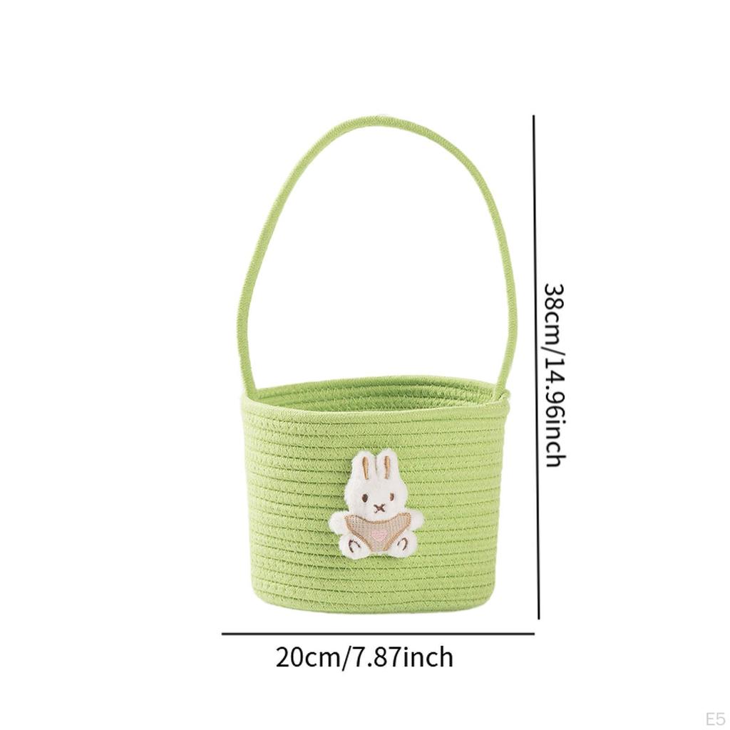 Cotton Rope Woven Basket Festive Decor Storage Bin for Towel Organizing Toys Pink