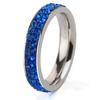 8mm Fashion Zircon Inlaid Gradient Ring for Women Men Stainless Steel Exquisite Ring Jewelry Party Birthday Gift Wholesale