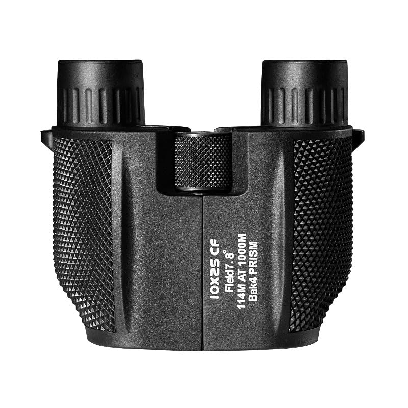 Revteds 10x25CF Matte Black Deluxe Binoculars for Concert and Opera, 10x Magnification