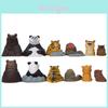 Resin Panda Dog Bear Figurine With Cartoon Style For Home Decor And Gift Giving