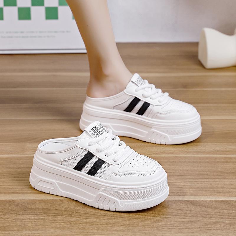 34 size heightening little white shoes women's muffin thick baseplate shoes versatile casual shoes rubber sole comfortable