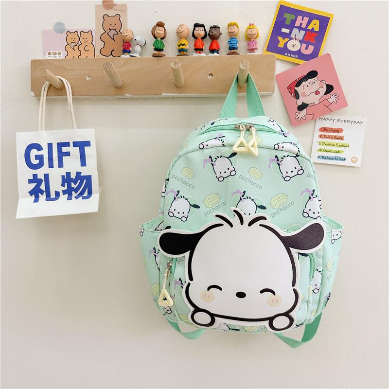Adorable Cartoon Nylon Backpack For Kids Lightweight School Bag Neutral Style