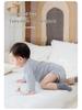 Infant Pure Cotton Long Sleeve Bodysuit with Off-Center Placket - Newborn Spring Romper