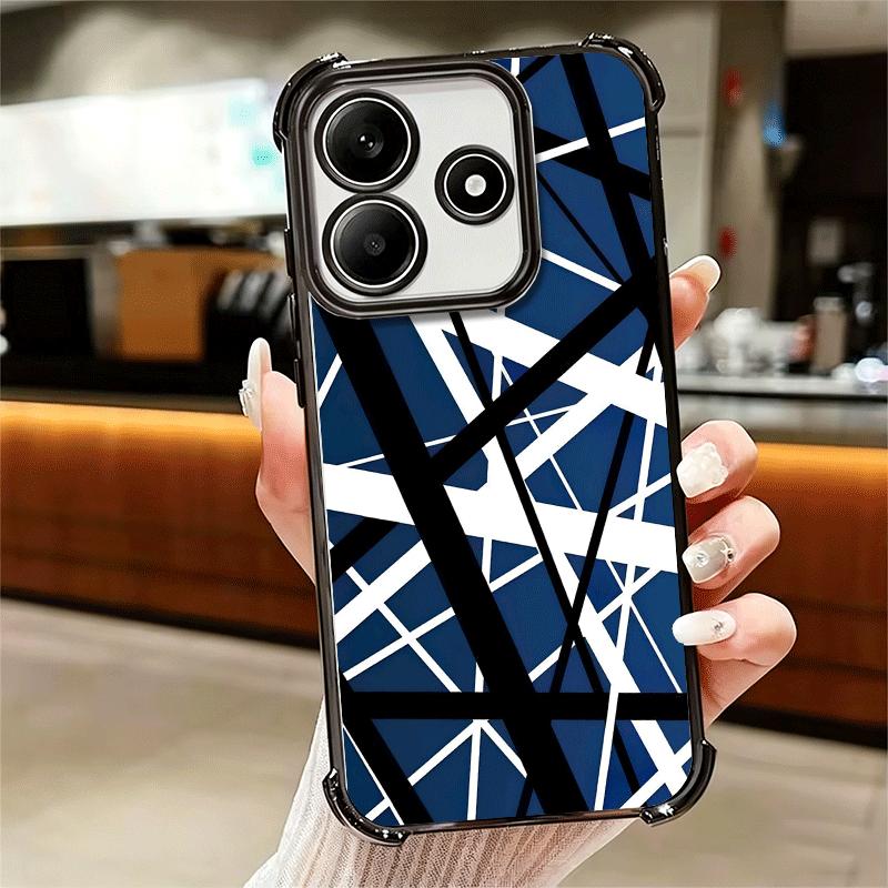 Eddie Van Halen Graphic Guitar Plating Phone Case For Xiaomi Redmi Note 14 15 Pro Plus 13 12 11 11S 11T 10 9S 9 5G Anti-Fall Air