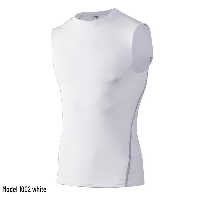 Herrars Snabbtorkande Slim Fit Ärmlös Gymlinne