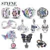 Designer Charms Plata Originales Butterflies Bees Beads For Charms Copper Arm Bracelet Beads Jewellery Making Women'S Gift