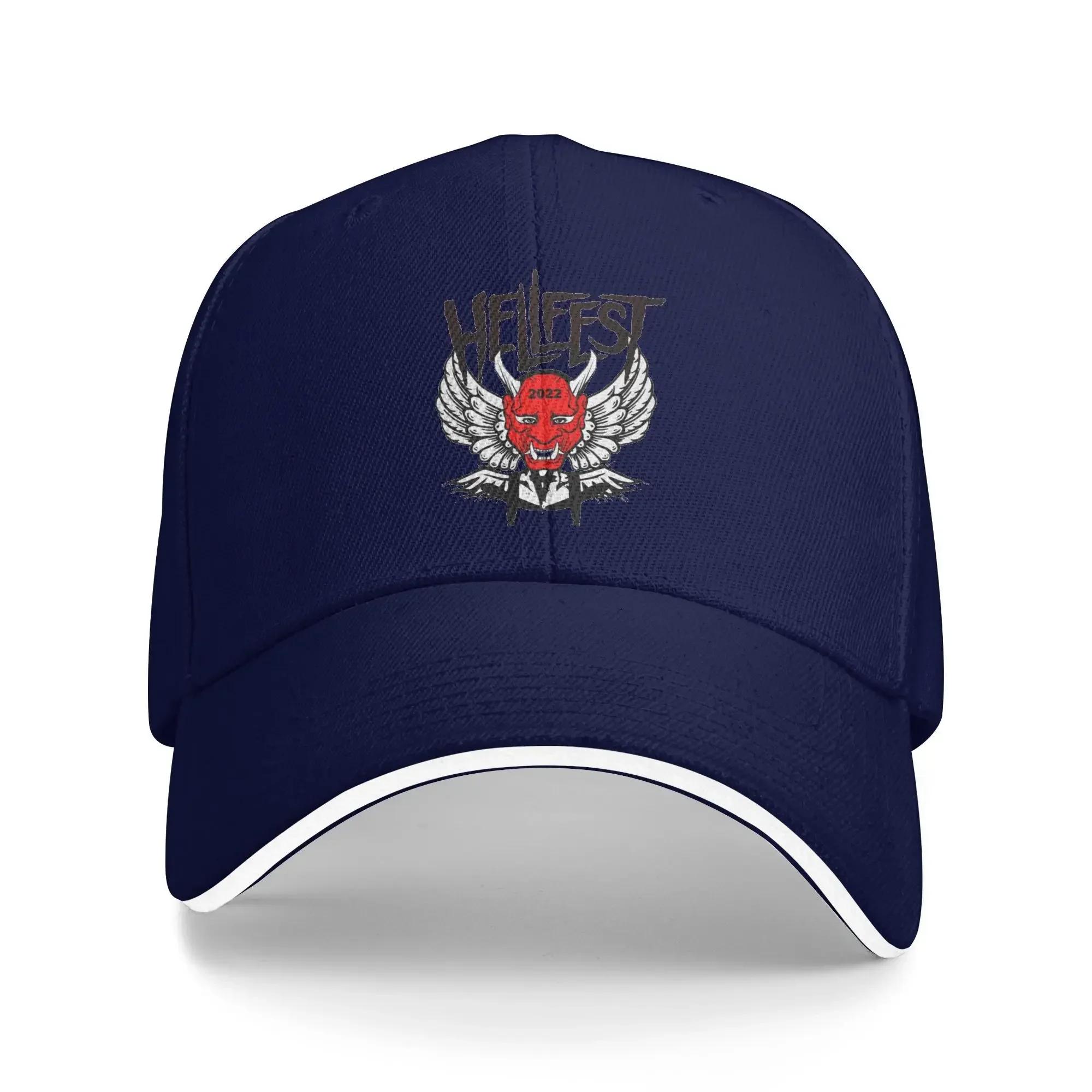 

Hellfest Metal Music Baseball Cap Funny Couple WoUnisex Trucker Hat SunProof Custom Hunting Camping Snapback Cap Birthday Gift One Size