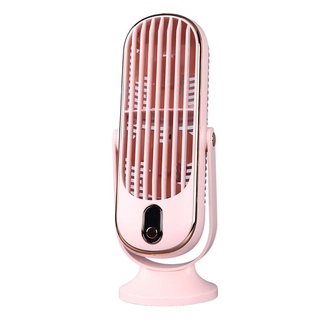 Wentylator Wieżowy Stołowy Przenośny Wtyk USB 5 Biegów Cichy Silnik Bezszczotkowy Wentylator Wieżowy do Samochodu Domu Różowy