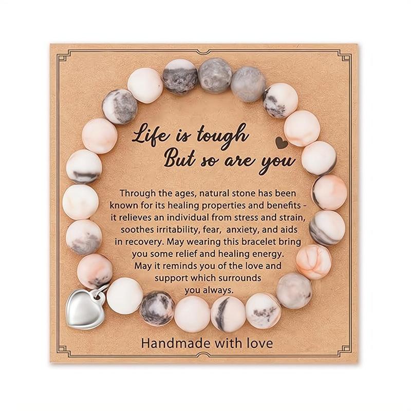 JYL TS Bracelet Ladies Elastic  Heart Charm Festival Gift Attracts Love & Joy