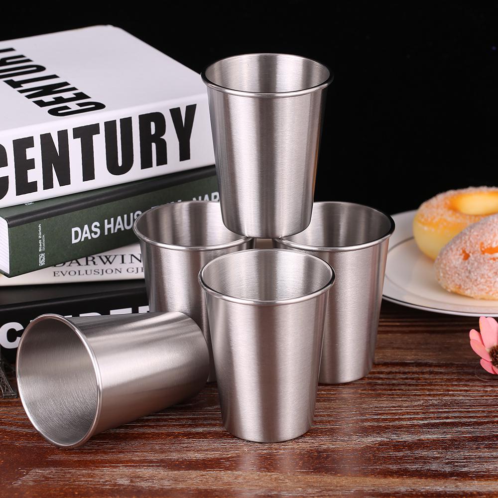 Ölkopp i rostfritt stål Vinkopp Drickskopp för barn Ölpintkoppar