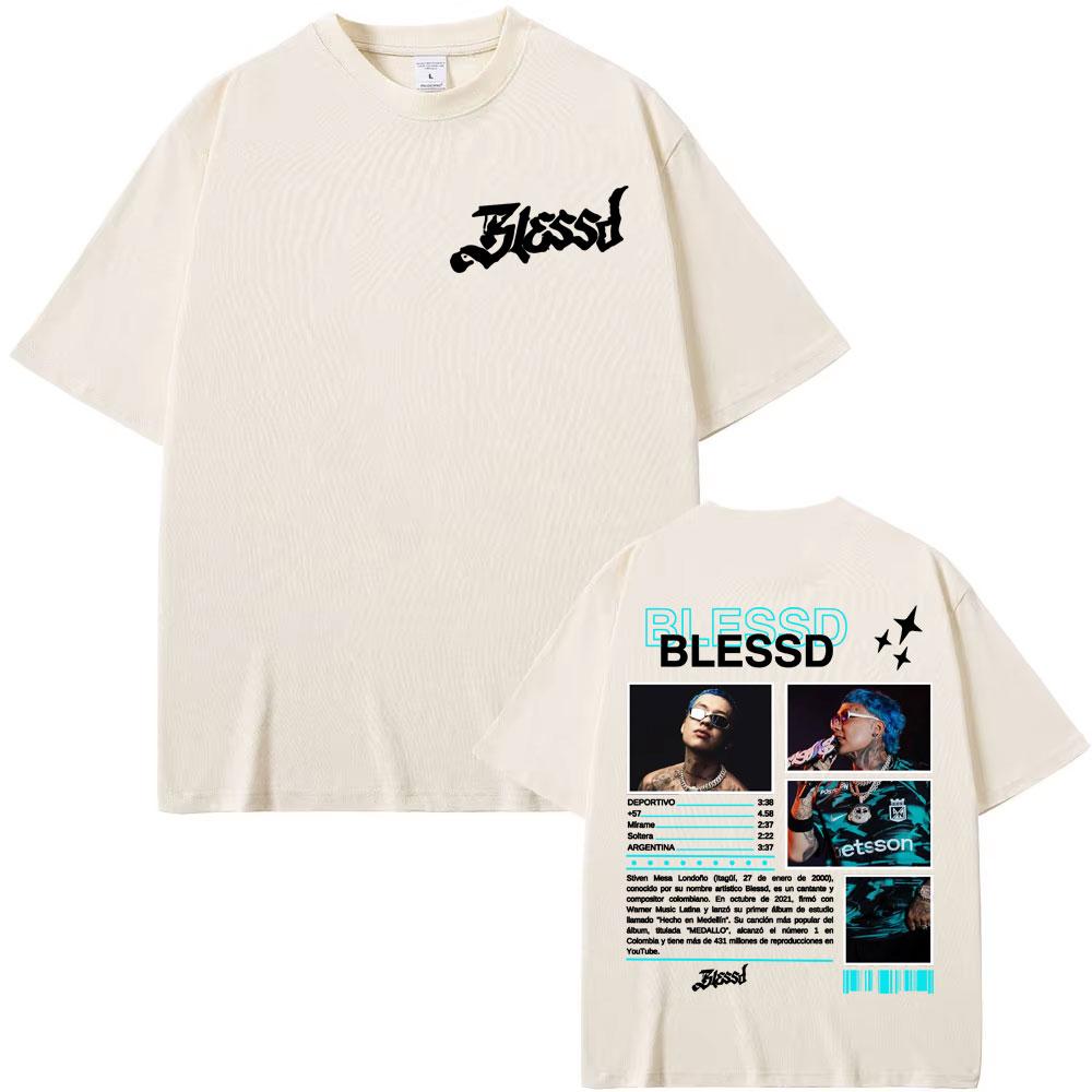 

BLESSD Rapper T-Shirt BLESSED 2025 Tour, Menswear, High Quality T-Shirt, 1990s Unisex Fashion Retro Harajuku Cotton Top 4XL